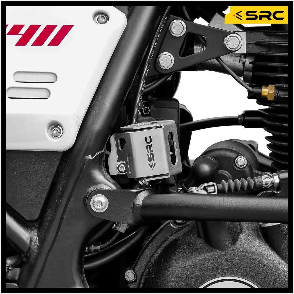 การ์ดฝาครอบกระปุกน้ำมันเบรคหลัง SRC สำหรับ Royal Enfield Himalayan LS410, Scram 411 ปี 2017-Present / RearBrakeReservoir