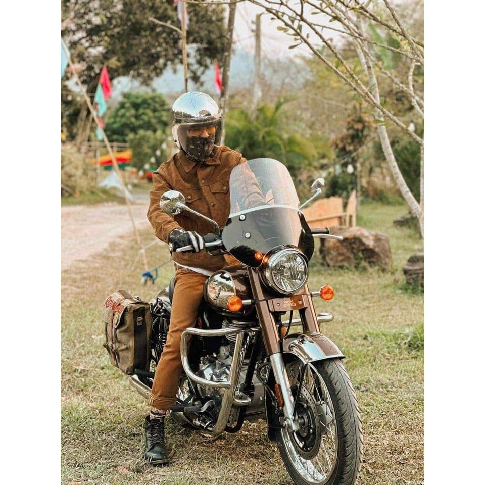 ชิวหน้ามอไซค์ ชิวบังลมแบรนด์ Oldman แท้100% Royal Enfield รุ่น Interceptor650 Classic500 Bullet500