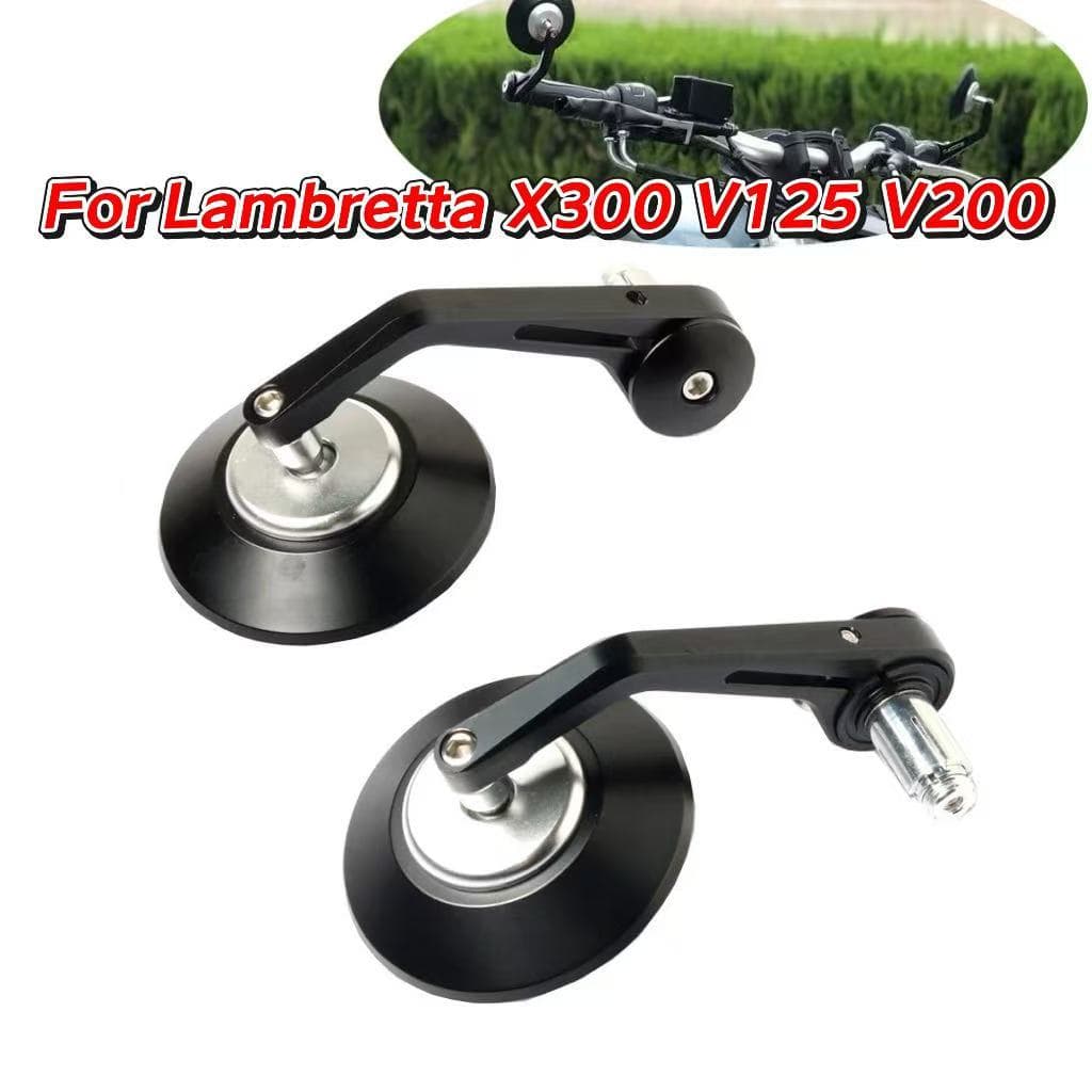 เหมาะสำหรับLambretta X300 V125 V200อะลูมิเนียมอัลลอยด์HDแฮนด์บาร์ กระจกมองหลัง กระจกนูน อุปกรณ์เสริม