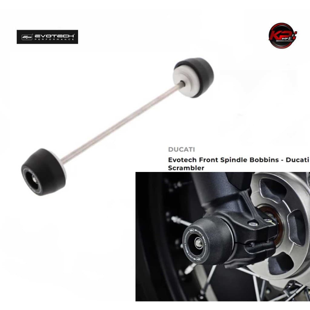 กันล้มหน้า Evotech Front Spindle Bobbins - Ducati Scrambler