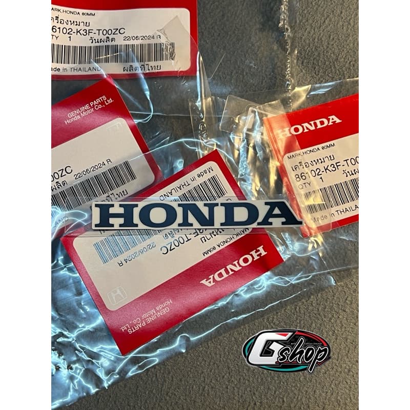 สติ๊กเกอร์ ป้ายHONDA ตรงรุ่นWave125i ปี2022-2023 [แท้ศูนย์ Honda] 86102-K3F-T00ZC