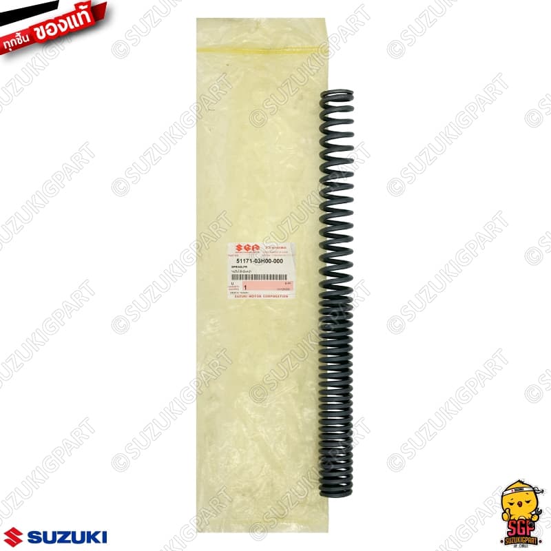 สปริงโช้คอัพหน้า SPRING, FRONT FORK แท้ Suzuki Burgman 125 / Burgman 200