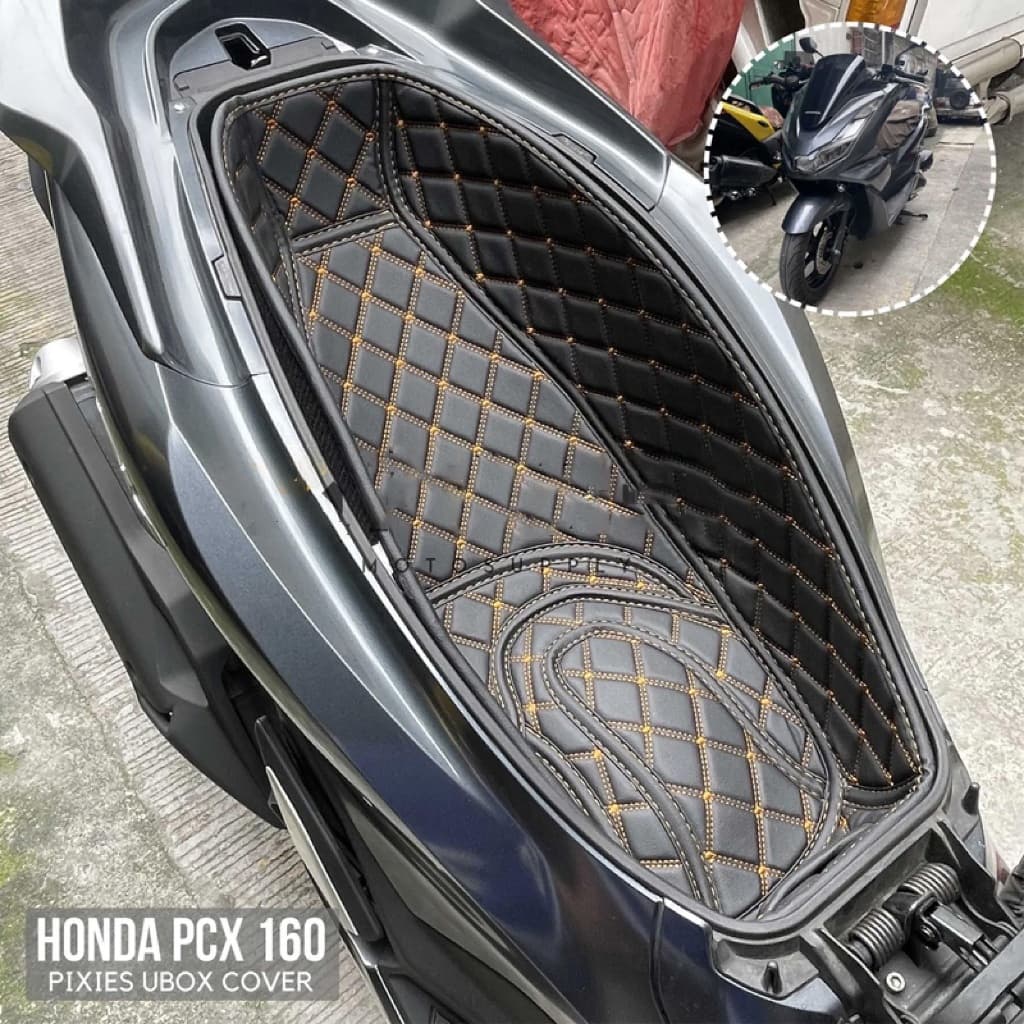 PINNSHENG HONDA เบาะรถจักรยานยนต์PCX125/PCX160/ADV160 เบาะรองนั่งสำหรับรถจักรยานยนต์ ฝาครอบป้องกันPU เบาะรองนั่งด้านหลัง