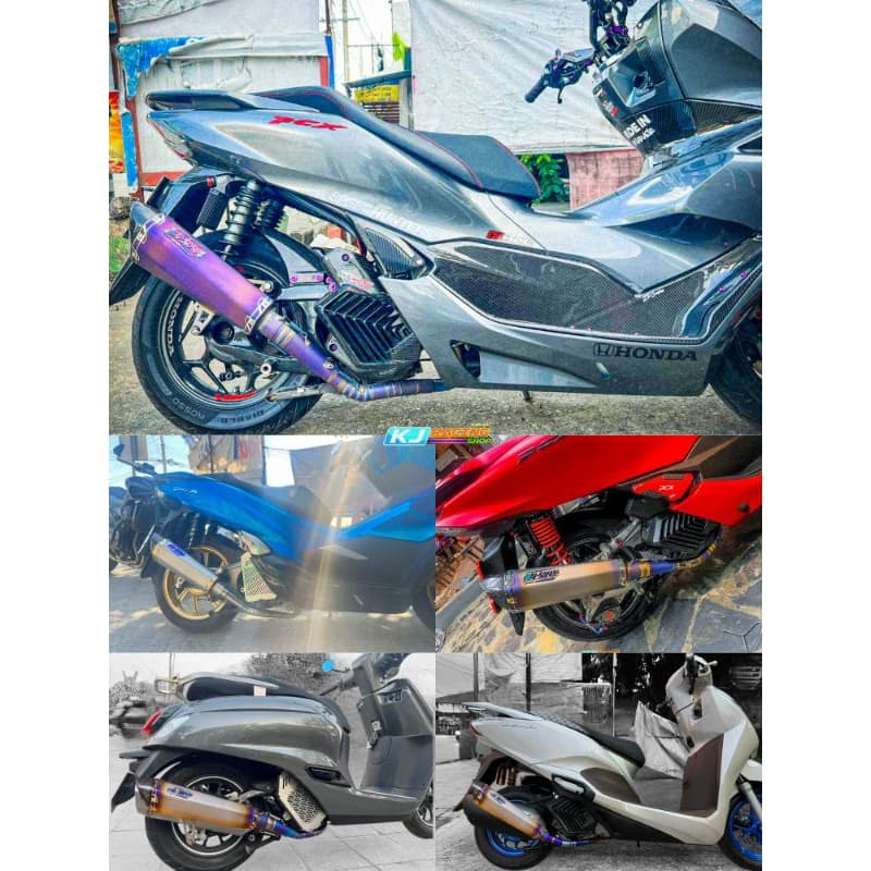 ชุดท่อแต่งไทเทเนียมและฟูลไทเทPCX160/Click160/Giorno/LEAD/Adv160/Nmax155/AEROX155/grand filano มีประกัน 1 ปี💯