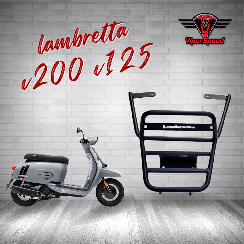 แร็คท้าย ตะแกรงท้าย Lambretta V200 V125 เหล็กหนาแข็งรับน้ำหนักได้ดี