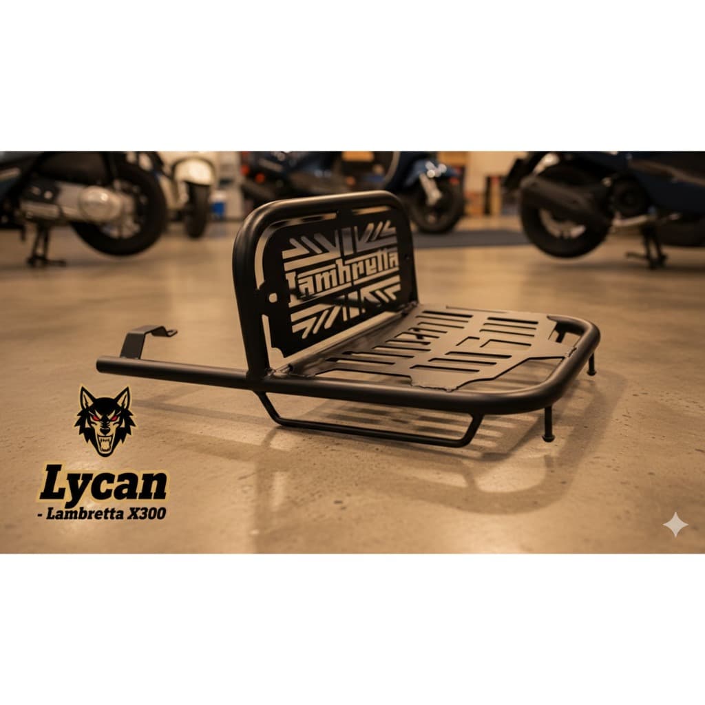 Rackท้าย ตะแกรงท้าย Lambretta X300 ทรง v.8 , Lambretta X300 ( v.8)