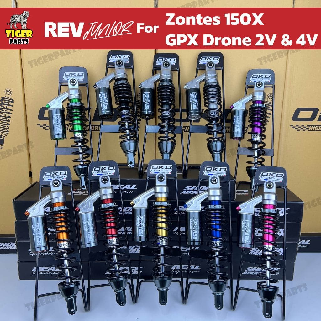 โช๊คหลัง OKD รุ่น Rev Junior สำหรับ Zontes150X / GPX Drone 2V / GPX Drone 4V / okd thailand / tigerparts