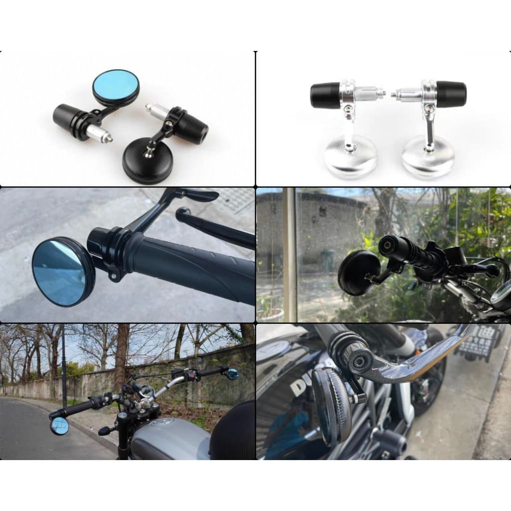 กระจกปลายแฮนด์พร้อมตุ้มปลายแฮนด์ Evotech Ducati Monster 696 795 796 797 821 Ducati scrambler 800 Ducati Divel