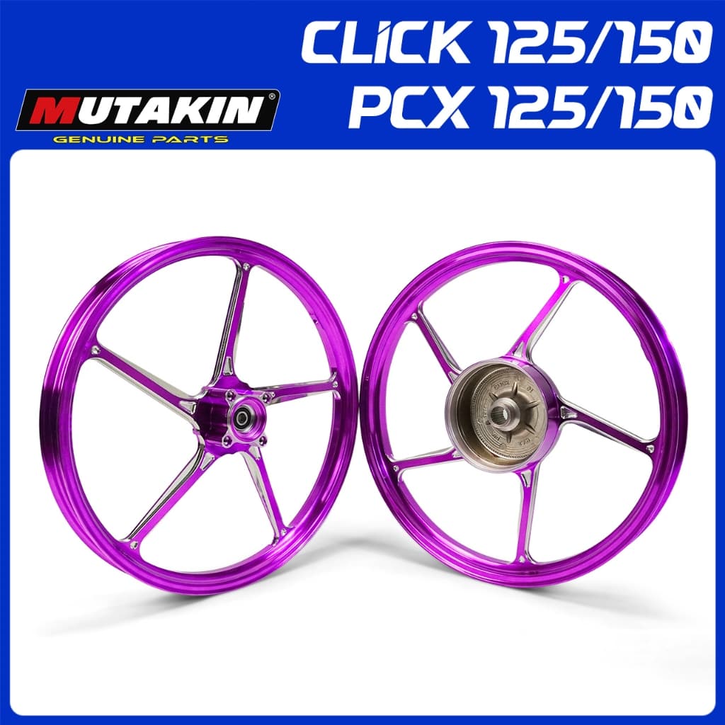 MUTAKIN ล้อแม็ก 511 RIM ล้อแม็กคลิก สำหรับHONDA CLICK125(i) / CLICK150(i) / PCX125 / PCX150 คลิก125i คลิก150i 1.4*1.6-17