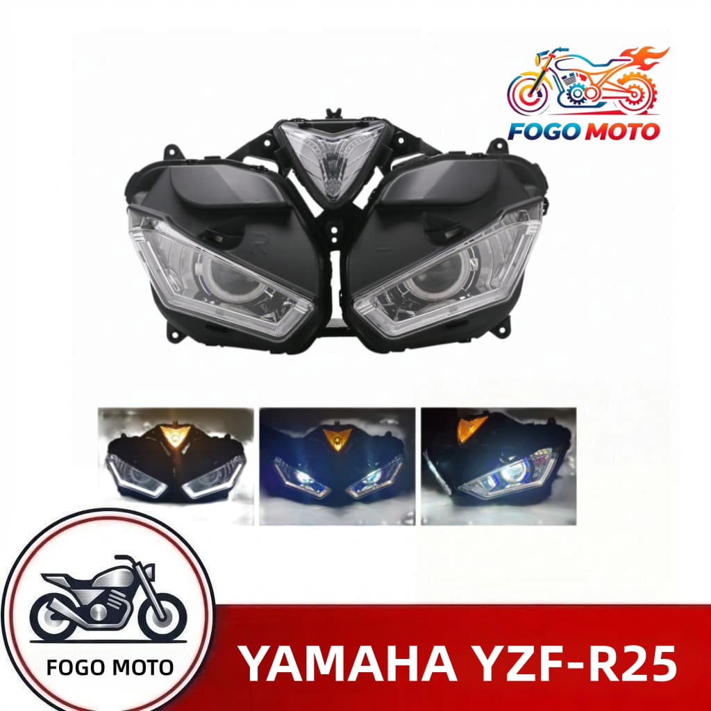 พร้อมส่งจากไทยค่ะ!!!ไฟหน้ารถจักรยานยนต์ Yamaha ชุดไฟหน้า เหมาะสำหรับ Yamaha YZF-R25 R3 รุ่น 1WD-H4300-00 2013-2017