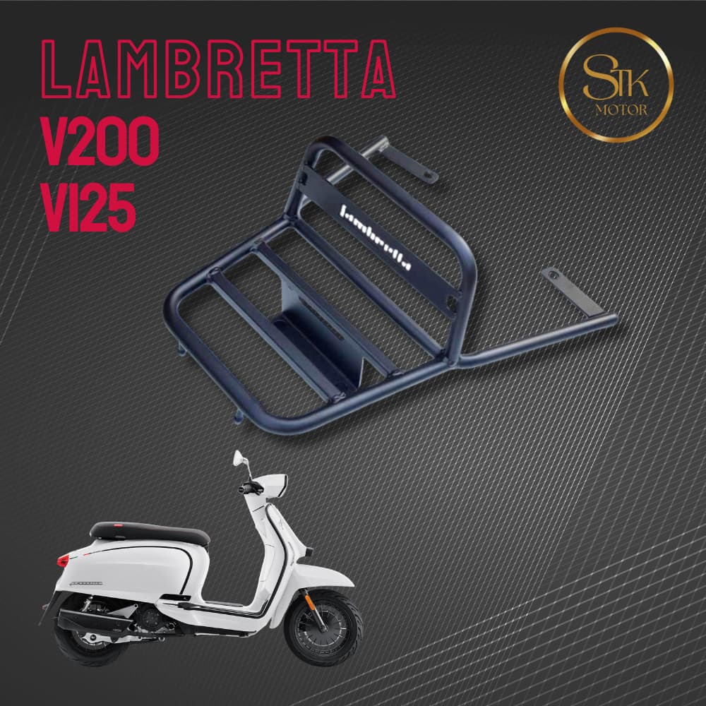 แร็คท้าย Lambretta V200 V125 เหล็กหนาแข็งรับน้ำหนักได้ดี