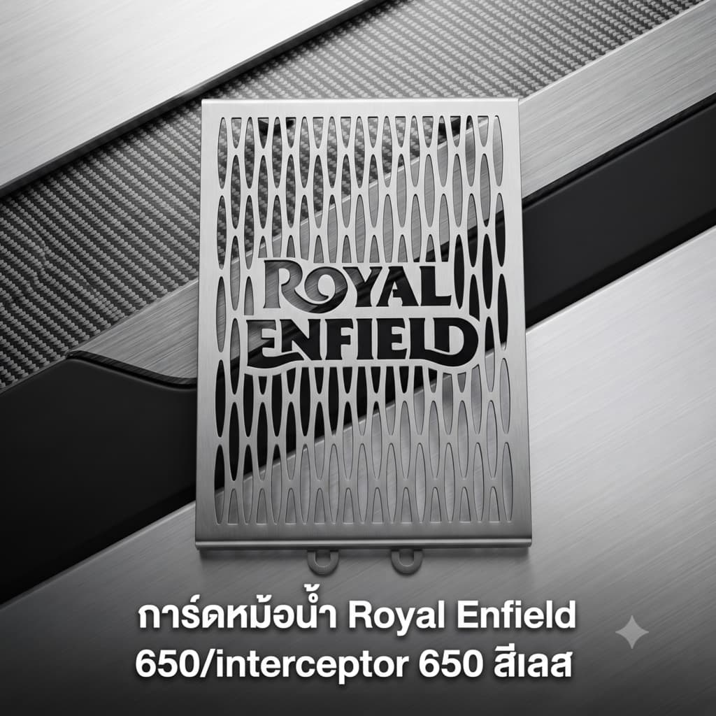 การ์ดหม้อน้ำ Royal Enfield 650/interceptor 650 สีเลส 🥇TP🥇