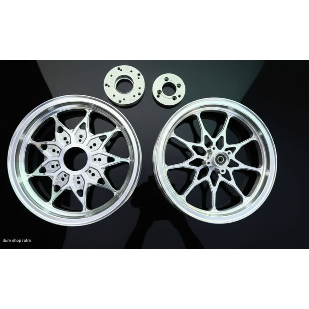 งานดัดแปลง ล้อแม็กแต่งสำหรับ Lambretta V200 V125งาน CNC