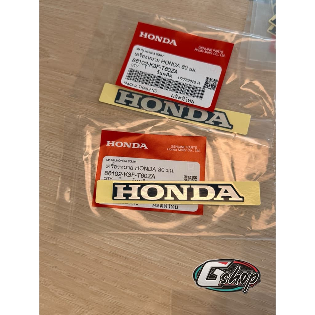 สติ๊กเกอร์ ป้าย HONDA 80 มม. ตรงรุ่น Wave125i ปี2022-2026 [แท้ศูนย์ Honda] 86102-K3F-T60ZA